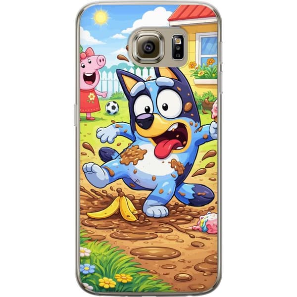Kompatibelt Mobildeksel til Samsung Galaxy S6 Blåy