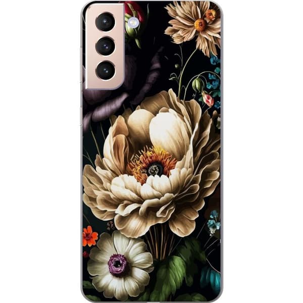 Kompatibelt Mobildeksel til Samsung Galaxy S21 Blomster