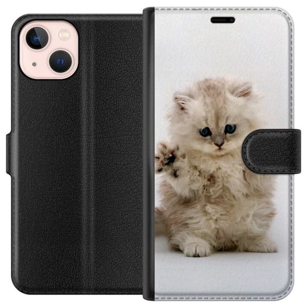 Kompatibelt Plånboksfodral till Apple iPhone 13 mini Katt