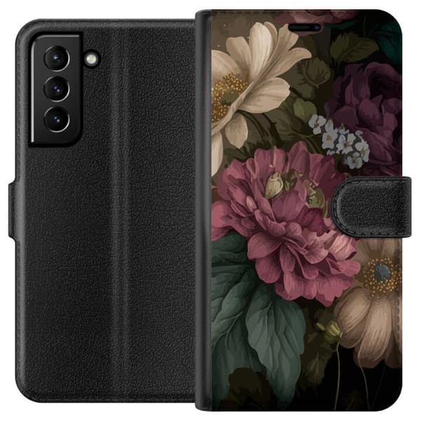 Kompatibel Tegnebogsetui til Samsung Galaxy S21+ 5G Blomster