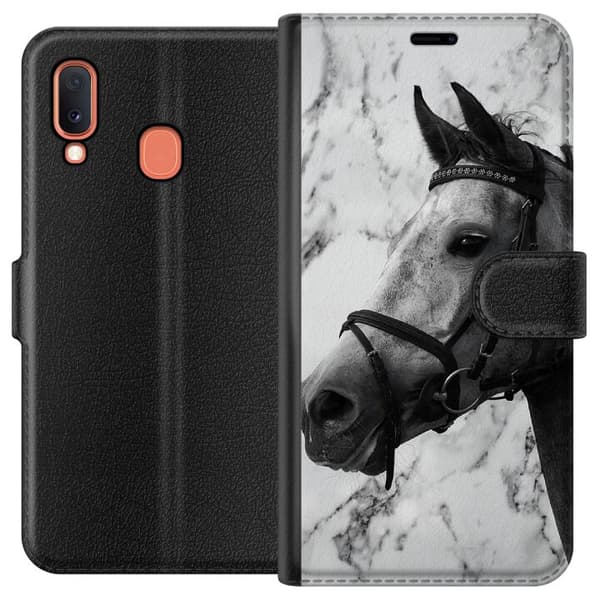 Kompatibelt Lommeboketui til Samsung Galaxy A20e Hest