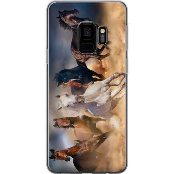 Kompatibelt Mobilskal till Samsung Galaxy S9 Hästar