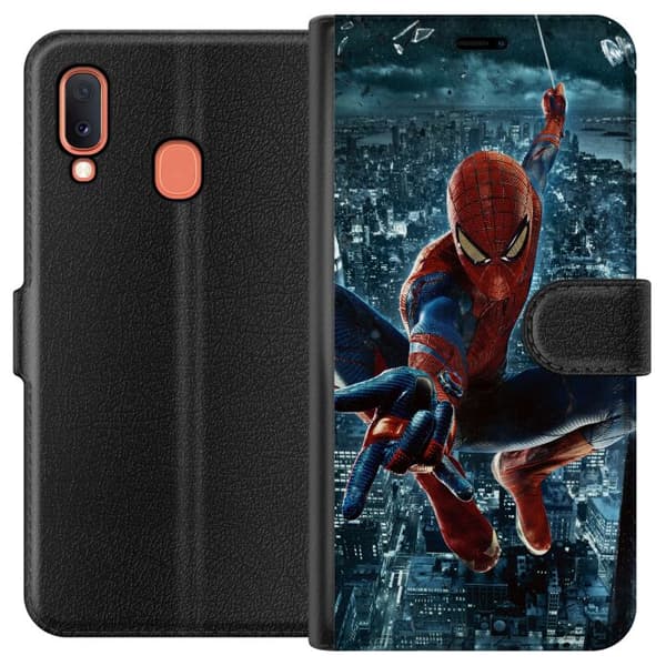 Kompatibelt Lommeboketui til Samsung Galaxy A20e Spiderman