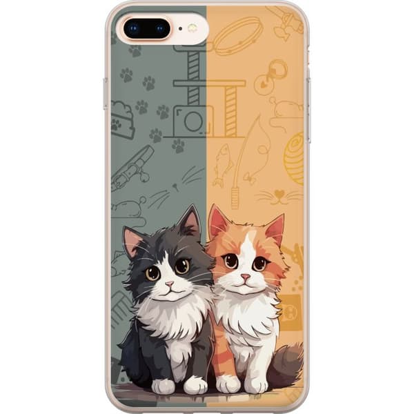 Kompatibelt Mobildeksel til Apple iPhone 8 Plus Katter