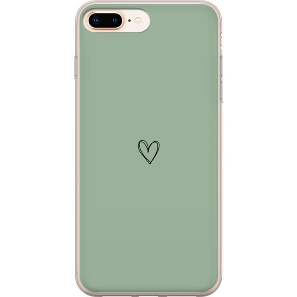 Yhteensopiva Puhelinkuori Apple iPhone 8 Plus Sydän Vihreä
