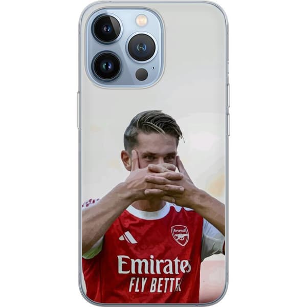 Kompatibelt Mobildeksel til Apple iPhone 13 Pro Martin Ødegaard kunst – Nærbildeillustrasjon i Arsenal-drakt