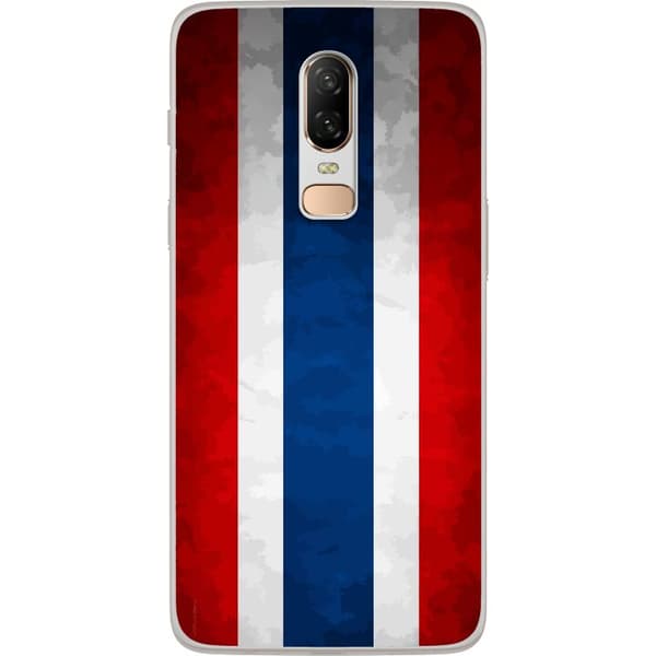 Kompatibelt Mobildeksel til OnePlus 6 Thai flagg i stilren retrodesign