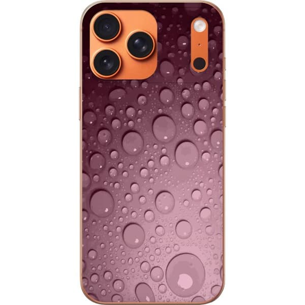 Kompatibel Mobilcover til Apple iPhone 17 Pro Max Rosa vattendroppar