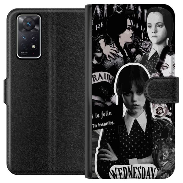 Kompatibelt Plånboksfodral till Xiaomi Redmi Note 11 Pro 5G Wednesday Addams