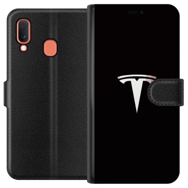 Kompatibelt Plånboksfodral till Samsung Galaxy A20e Tesla