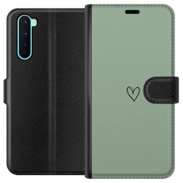 Kompatibel Tegnebogsetui til OnePlus Nord Hjerte