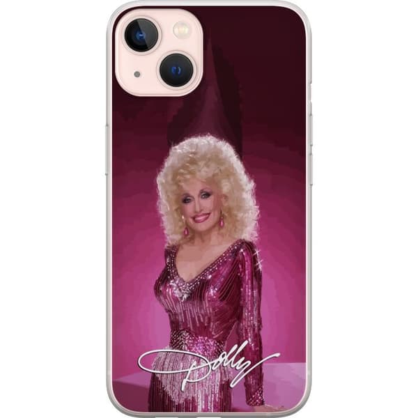 Kompatibelt Mobildeksel til Apple iPhone 13 mini Dolly Parton i glittrande rosa klänning