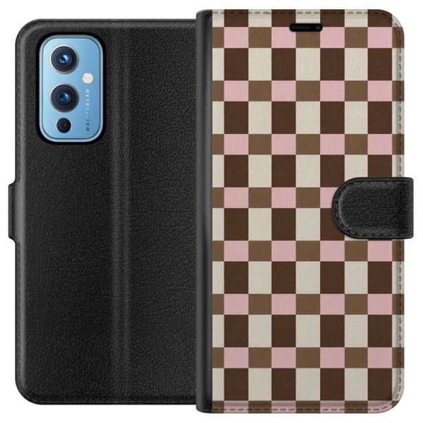 Kompatibelt Lommeboketui til OnePlus 9 Jordbærmokka