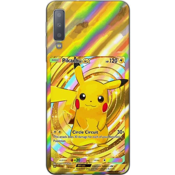 Kompatibelt Mobildeksel til Samsung Galaxy A7 (2018) Blank Pikachu EX-design med samlebåndsfølelse