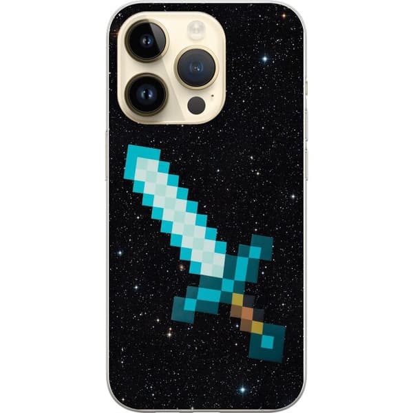 Kompatibelt Mobilskal till Apple iPhone 14 Pro Minecraft Svärd