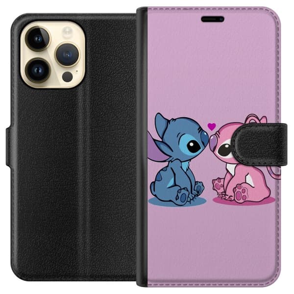 Kompatibel Tegnebogsetui til Apple iPhone 15 Pro Max Lilo og Stitch