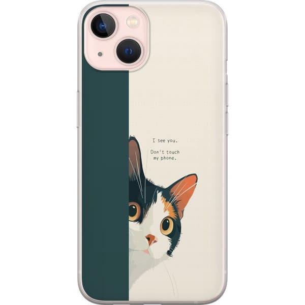 Kompatibelt Mobildeksel til Apple iPhone 13 mini Katt som kikar fram