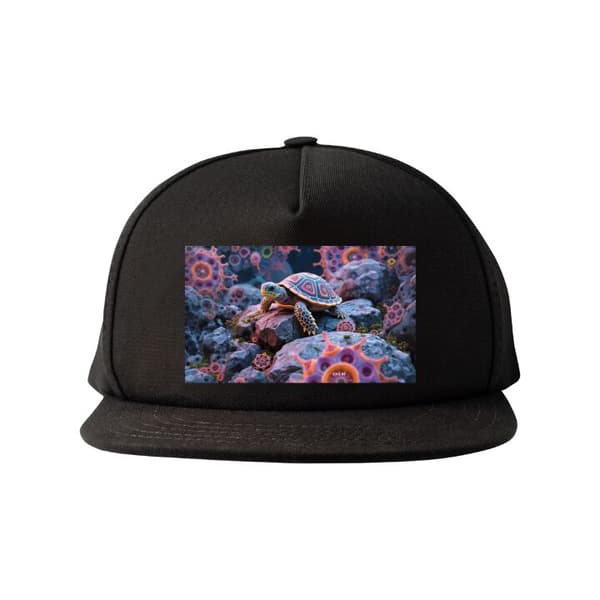 Snapback-cap Färgglad sköldpadda Sort Voksen