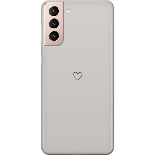 Kompatibelt Mobildeksel til Samsung Galaxy S21 Grått hjerte