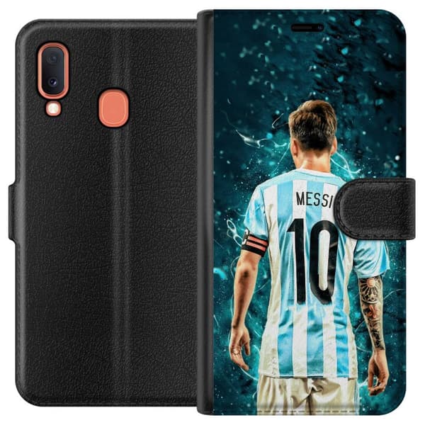 Kompatibelt Lommeboketui til Samsung Galaxy A20e Messi