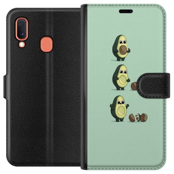 Kompatibelt Lommeboketui til Samsung Galaxy A20e Avokado