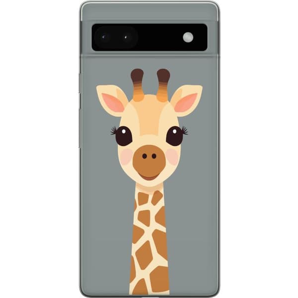 Kompatibelt Mobilskal till Google Pixel 6a Söt giraff med stora ögon