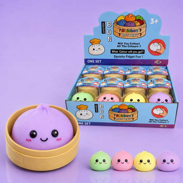 Dumpling Squishy Mystery Box 5,5 cm – Kawaii Fidgetlegetøj til børn +3 år