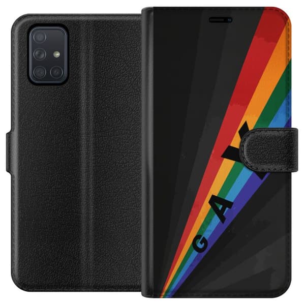Kompatibelt Plånboksfodral till Samsung Galaxy A71 Gay regnbåge