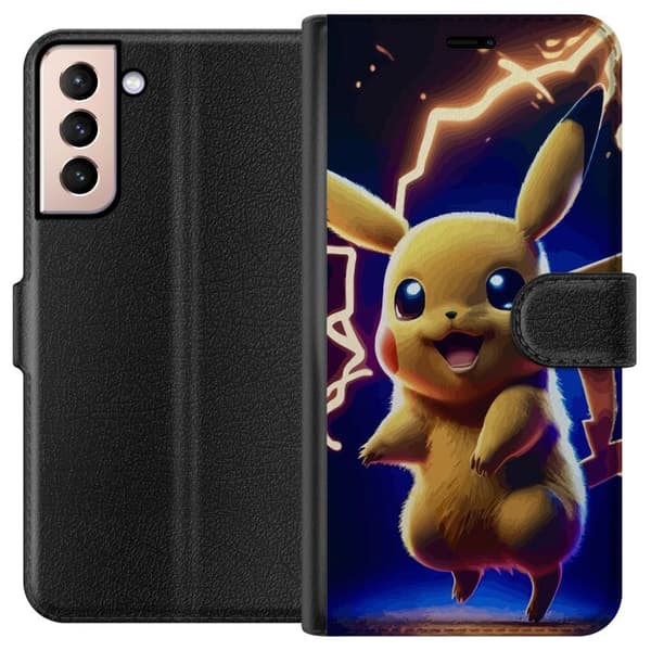 Kompatibel Tegnebogsetui til Samsung Galaxy S21 Pikachu