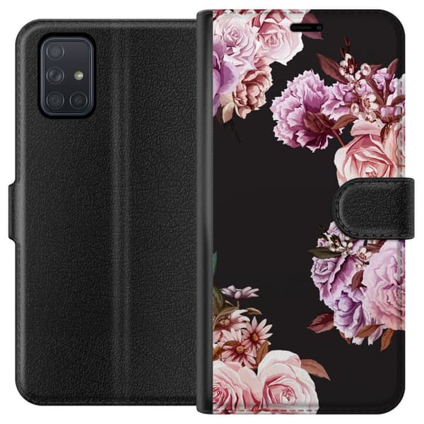 Kompatibelt Lommeboketui til Samsung Galaxy A71 Blomster