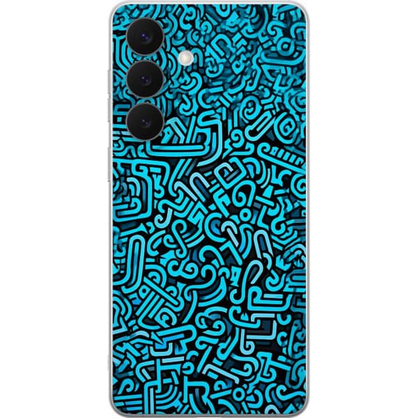 Kompatibelt Mobildeksel til Samsung Galaxy S26+ Blå abstrakt graffiti