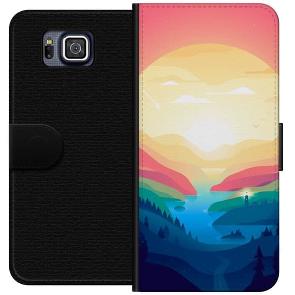 Kompatibelt Plånboksfodral till Samsung Galaxy Alpha Pink Horizon