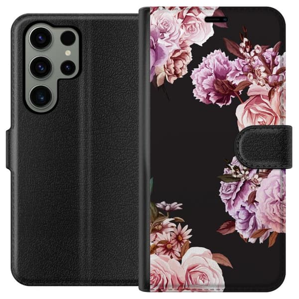 Kompatibel Tegnebogsetui til Samsung Galaxy S23 Ultra Blomster