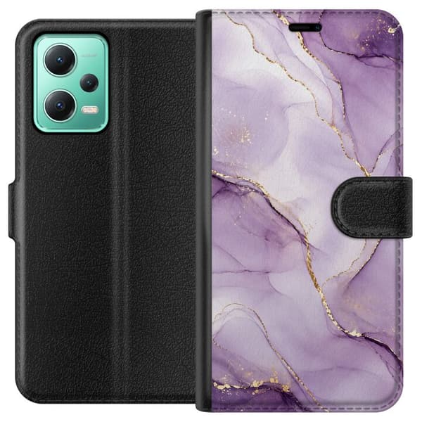 Kompatibelt Lommeboketui til Xiaomi Redmi Note 12 Lilla luksus