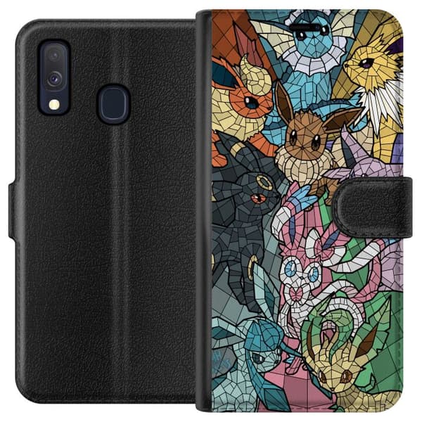 Kompatibelt Plånboksfodral till Samsung Galaxy A40 Pokemon