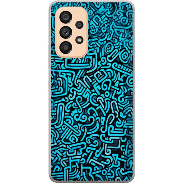 Kompatibelt Mobildeksel til Samsung Galaxy A53 5G Blå abstrakt graffiti