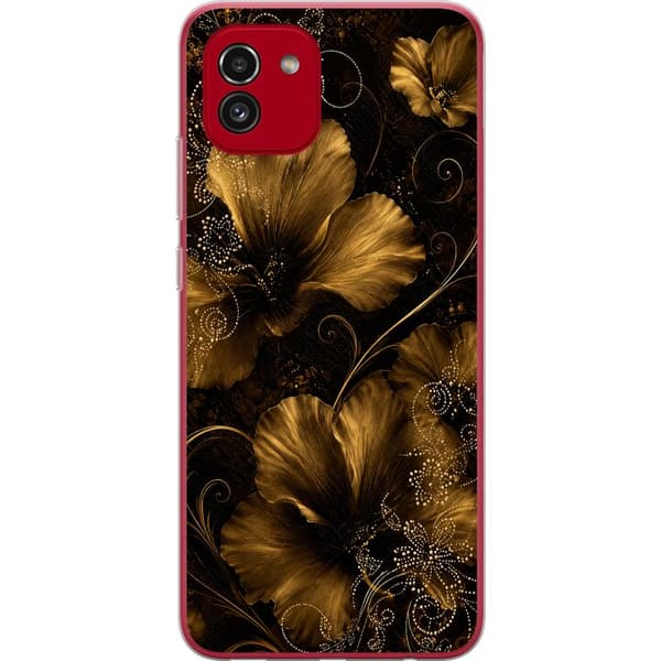 Kompatibelt Mobilskal till Samsung Galaxy A03 Golden Bloom