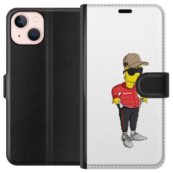 Kompatibelt Plånboksfodral till Apple iPhone 13 mini Bart Simpsons SUP