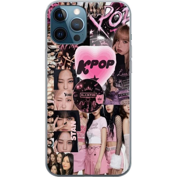 Kompatibelt Mobilskal till Apple iPhone 12 Pro Rosa K-pop collage