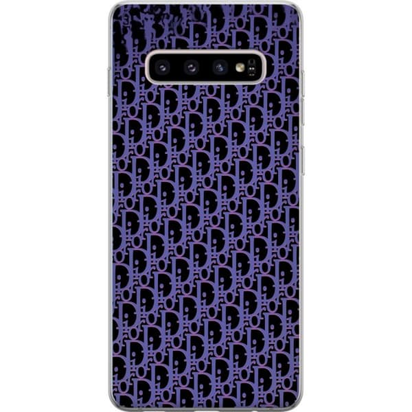 Kompatibelt Mobildeksel til Samsung Galaxy S10+ Moderneluksuriøst monogram i stilrent design