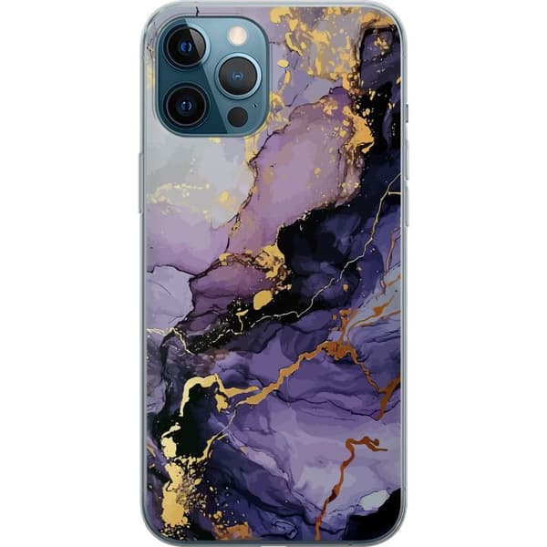 Kompatibel Mobilcover til Apple iPhone 12 Pro Max Lilla Marmor