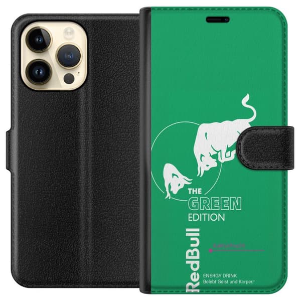 Kompatibel Tegnebogsetui til Apple iPhone 15 Pro Max  Moderne grøn drikkeinspireret design
