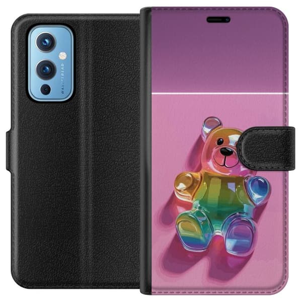Kompatibelt Plånboksfodral till OnePlus 9 Gullig nalledesign med regnbågstema