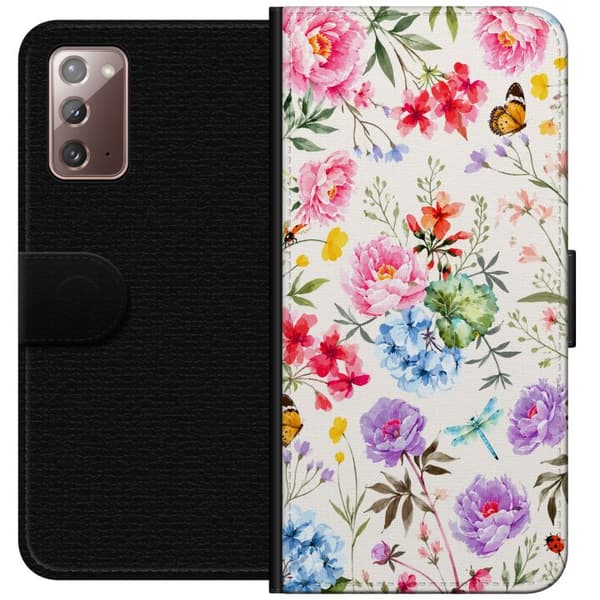 Kompatibelt Lommeboketui til Samsung Galaxy Note20 Blomsterselskapet