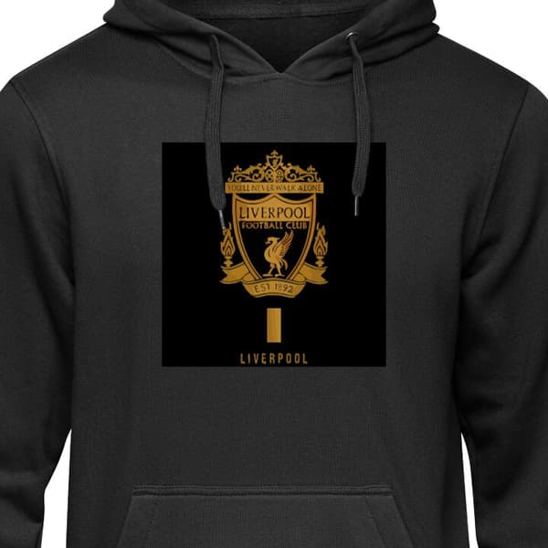 Klassisk Hoodie Svart Medium Liverpool Liverpool Svart Medium
