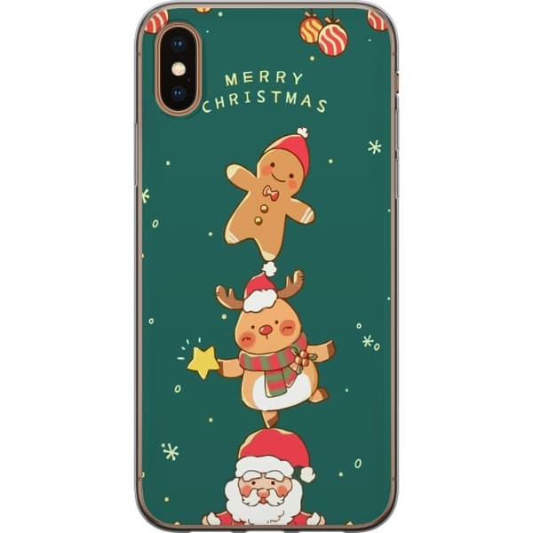 Yhteensopiva Puhelinkuori Apple iPhone XS Hyvää Joulua