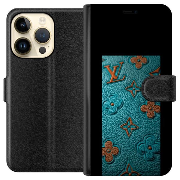 Kompatibelt Plånboksfodral till Apple iPhone 14 Pro Elegant monogramdesign med präglad läderkänsla
