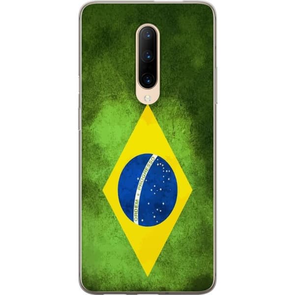 Kompatibelt Mobildeksel til OnePlus 7 Pro Brasiliansk flagg med rustikk tekstur