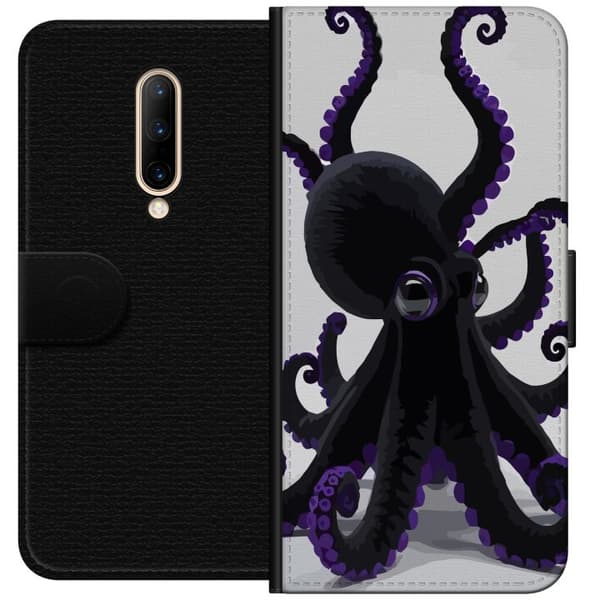 Kompatibel Tegnebogsetui til OnePlus 7 Pro Svart bläckfisk