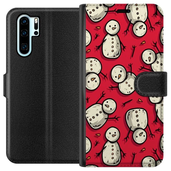 Kompatibel Tegnebogsetui til Huawei P30 Pro Glædelig Jul